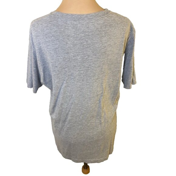 Sanrio Gudetama The Lazy Egg Under Bacon Blanket T-Shirt  Gray "weekends" Large - Picture 3 of 7